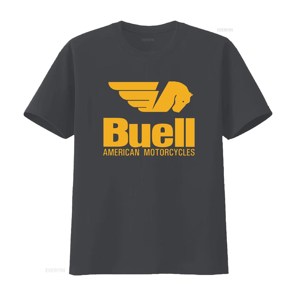 Brand New Buell American Motorcycle Unisexufacturing T Shirt Funny Size S to XL vintage Washed Casual fashion Breathable graphic