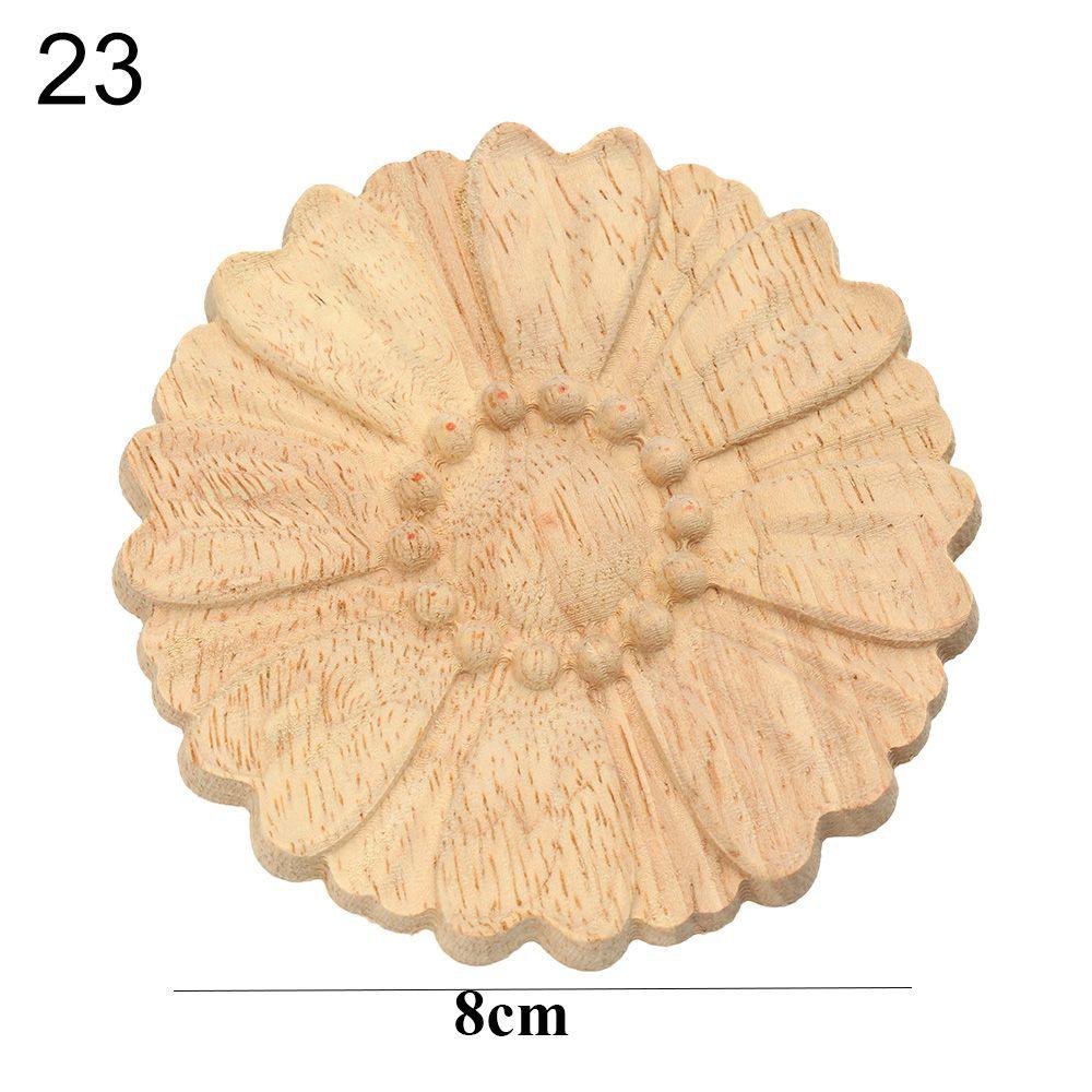 Украшение двери деревянные фигурки ремесла резьба по дереву декоративная деревянная резная угловая аппликация рамка