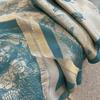2024 Корейский шарф из хлопка Tencel с имитацией кашемира и бабочки: Двусторонняя шаль для офисов и кондиционируемых помещений.