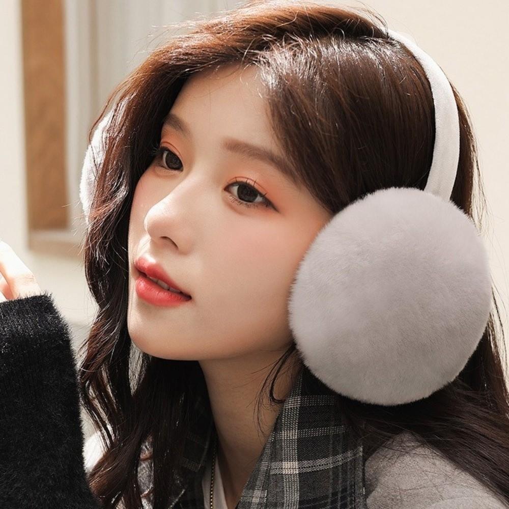 Faux Fur Winter Earmuffs Folding Ear Warmer Fashion Plush Earmuffs for Men Women