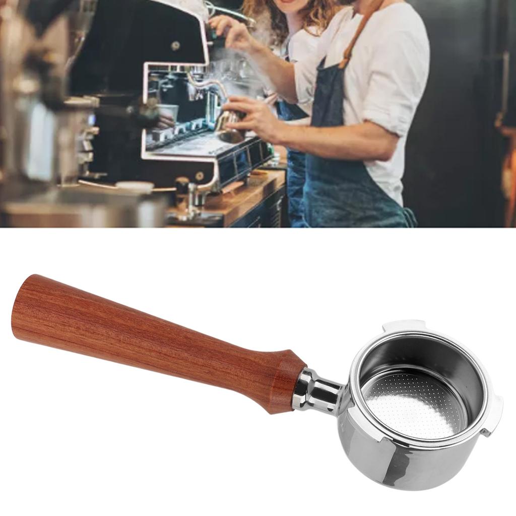 51mm Bottomless Coffee Portafilter 3 Ears Single Layer Portafilter Coffee Machine Bottomless Filter For Delonghi F Redwood