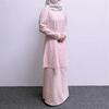 Современный набор baju kurung с цветами, маленький набор для Рамадана, мусульманская одежда с цветочным принтом
