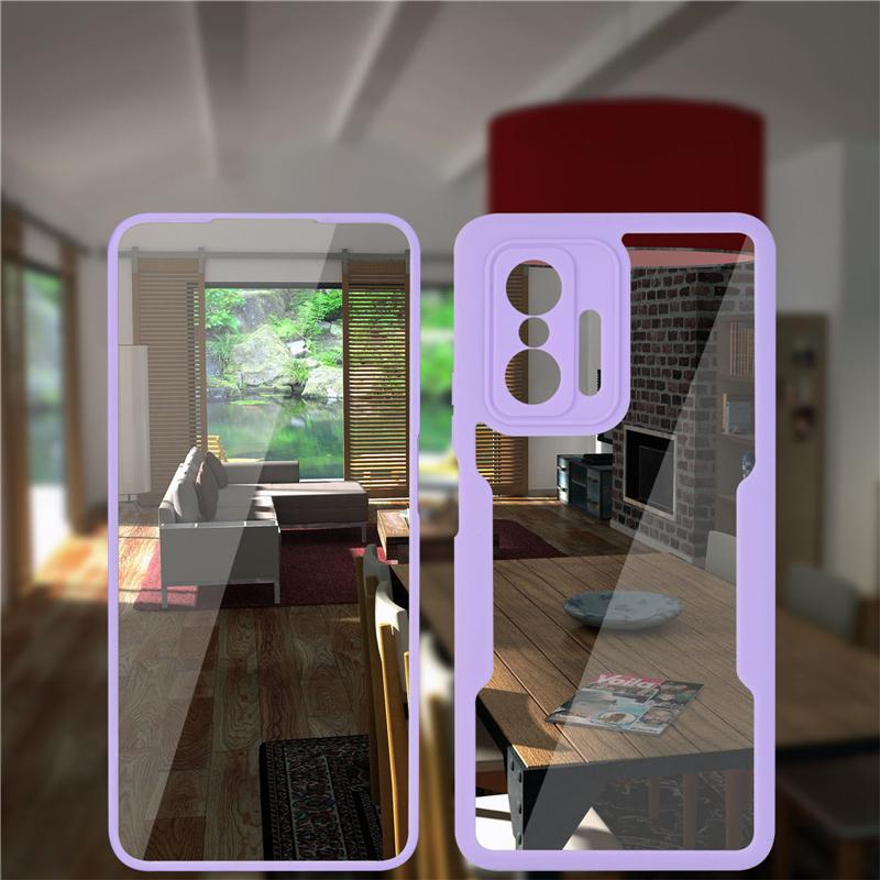 Двойная пленка на передний экран с поворотом на 360 градусов, жесткий задний чехол для Xiaomi Redmi Note 11 10 9 Pro 11S 10A 10C 9T 9A Poco X4 X3 NFC M4 M2 M3 Pro, прозрачный мягкий чехол