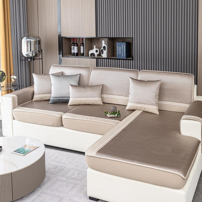 Эластичный чехол для дивана Cool Ice Silk, всеобъемлющая комбинация, универсальный ленивый противоскользящий чехол для дивана, летний чехол из ткани