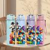 1PC Colorful Game Kids Figure 750ml Color Plastic Sports Water Bottle Leakproof Flip Straw Lid Suitable for Sports Office Home Use