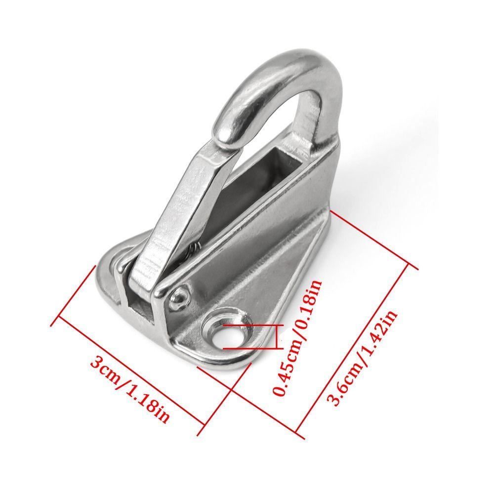 2Pcs 316 Stainless Steel Spring Locked Fender Hooks Practical Marine Spring Snap Hook  Tug Ship