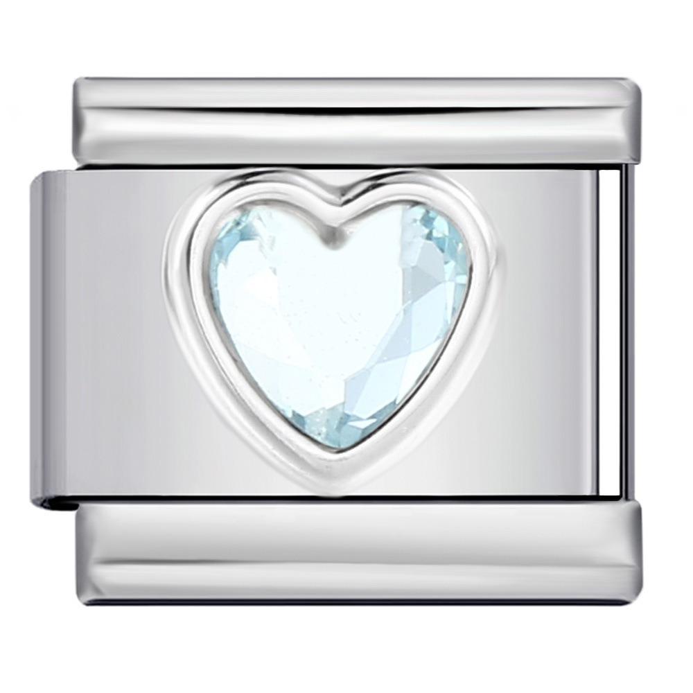 Мода Прилив Женщина Девушка Сердце Красочная Циркония Итальянский Шарм Звено Подходит 9 мм Нержавеющая Сталь Браслеты Изготовление DIY Ювелирные Изделия Подарки