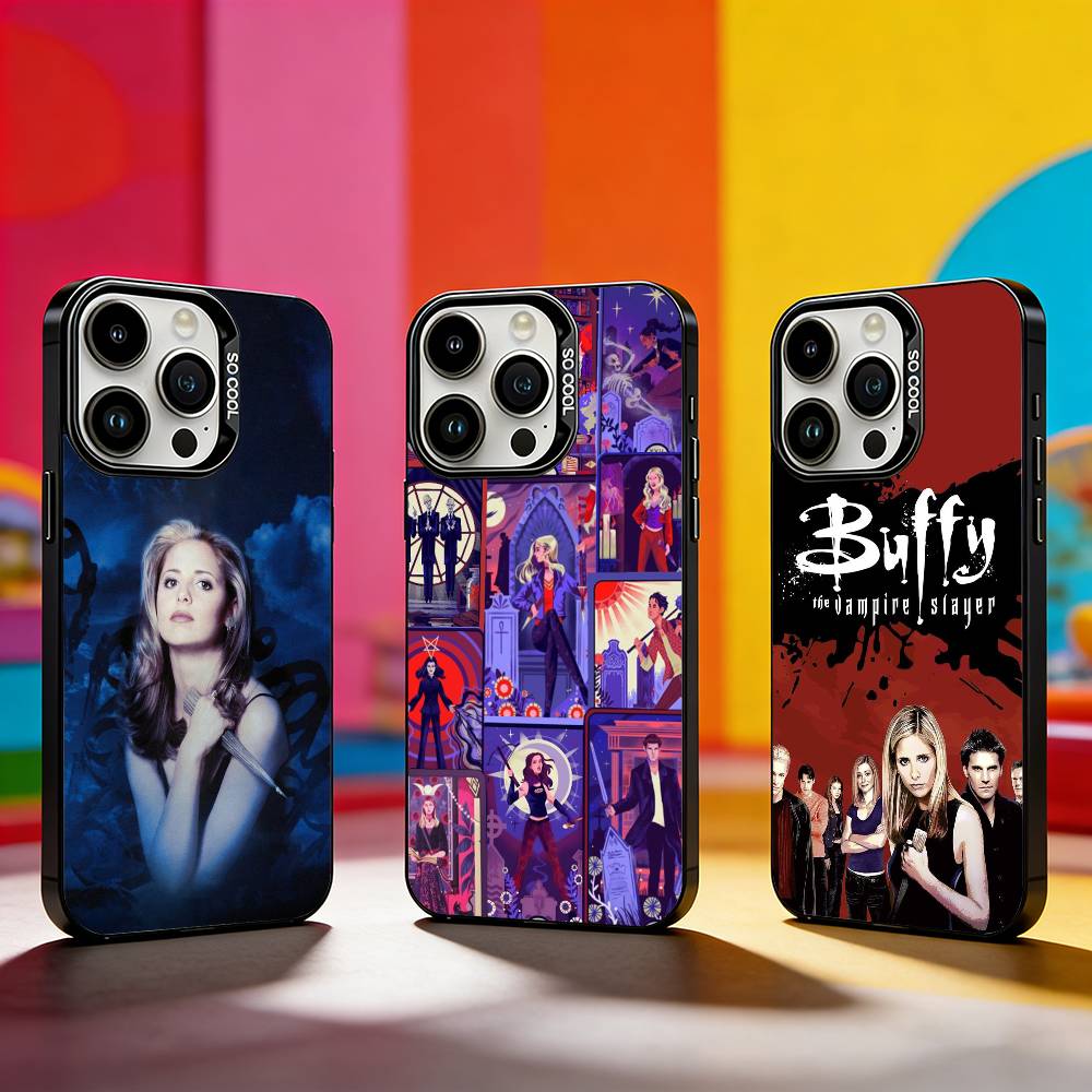 B-Буффи - Истребительница вампиров Чехол для телефона Для iPhone 17,16,15,14,13,12,11 Plus,Pro Max,XS,Цветной серебристый чехол для телефона
