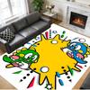 Anti‑Slip Crystal Velvet Floor Rug, Bubble Bobble Design Carpet for Indoor Living Bedroom Home Decoration