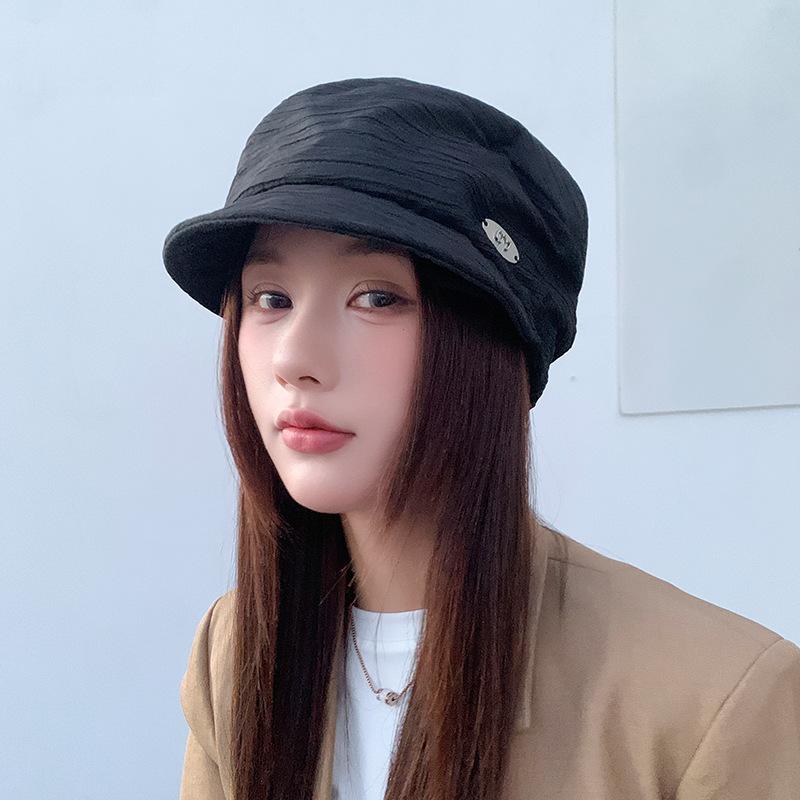 Восьмиугольная кепка для детей Ретро и универсальная Теплая кепка газетчика Ветрозащитная и подчеркивающая лицо Маленький берет для осени и зимы