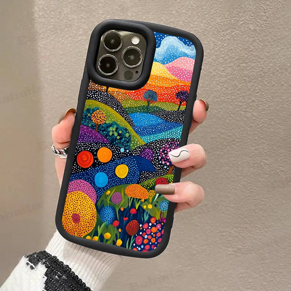 Популярное искусство Y-Яёи Кусама Чехол для телефона For iPhone 17 16 15 13 11 12 14 Pro Max Plus Силиконовая защитная оболочка