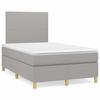 3142161 vidaXL Divan Bed with Mattress Light Grey 120x200cm Fabric