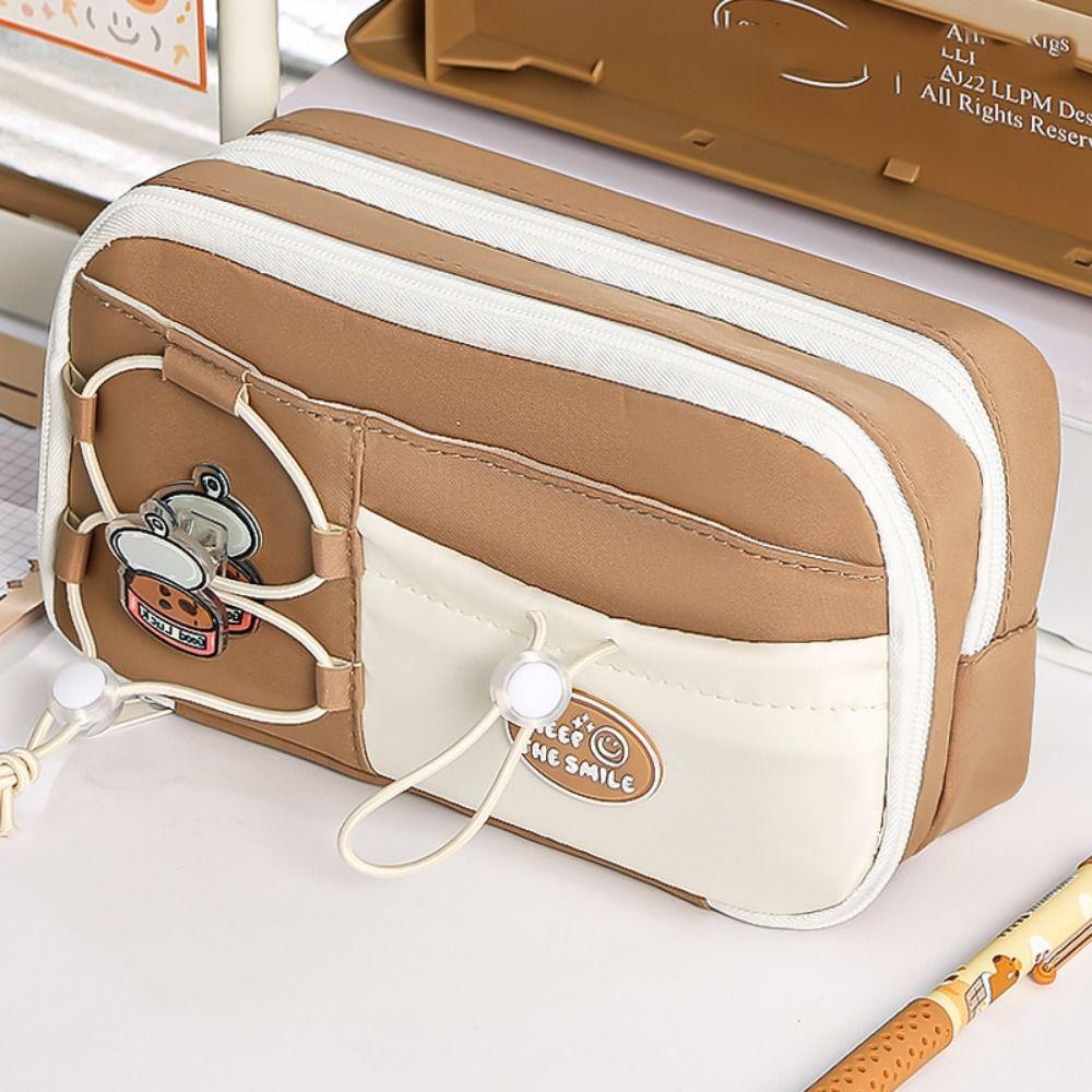 Multifunctional Cartoon Pencil Case Large Capacity Stationery Storage Bag  Office Supplies