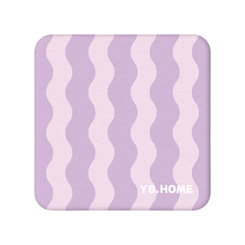 Round plaid hard diatom mud coffee tea coaster thermal insulation pad office non-slip absorbent pad