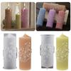 Epoxy Resin Cake Resin Mold Relief Flower Soap Mold 3D Cylinder Candle Mold  Desk Decoration