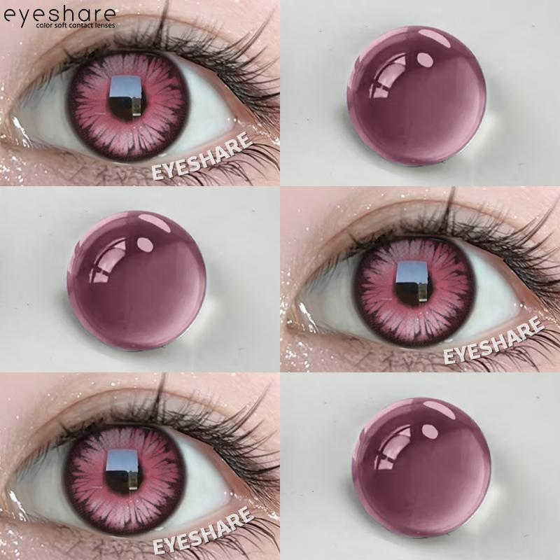 Eyeshare 1 пара красных контактных линз для косплея, розовые линзы для макияжа, модные линзы для косплея для женщин Colorcon