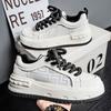 Men's Shoes 2025 Spring and Summer New Korean Version of Thick-soled Mesh White Shoes Men's Breathable and Versatile Lightweight Casual Board Shoes