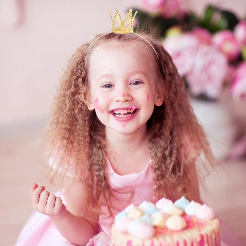 Прочность Стразы Повязки на голову Стильный Детский Головной убор Короны для Ролевых Игр для Вечеринок и Макияжа