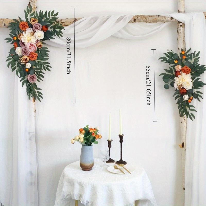 2 шт. Свадебные уличные цветы ручной работы, имитация угловых цветов для перемычки двери, для уличного двора, патио, сада, дома, украшение для свадебной вечеринки