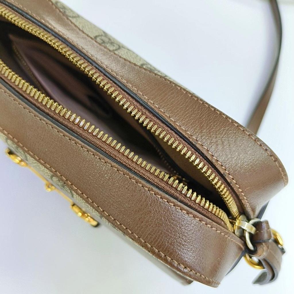 [Pre-Owned] Gucci Horsebit 1955 Small Shoulder Bag 'Beige/Ebony' - Good #1PQTH22