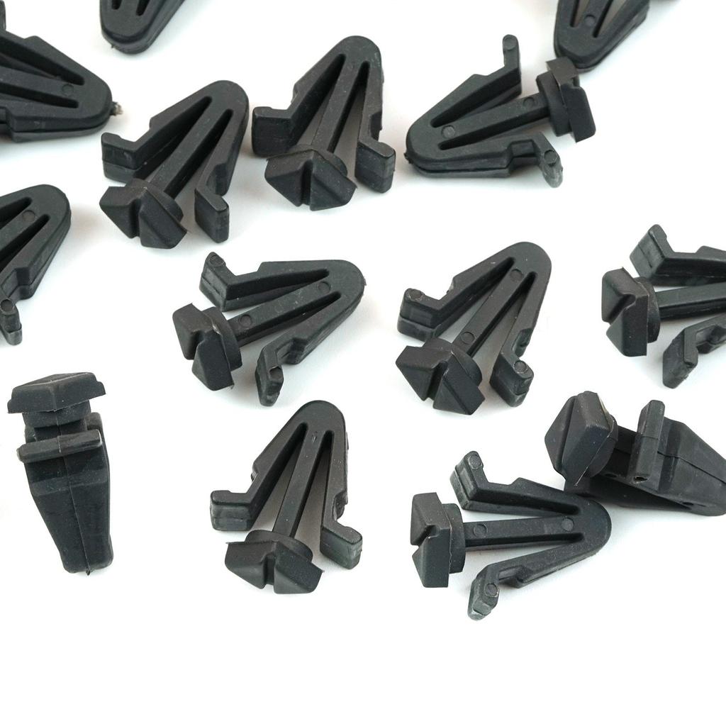 BCF464-1 20 Pieces Radiator Front Grille Clips Dark Gray Color 01553-03831, 62318-01WOO for Nissan Made in Turkey