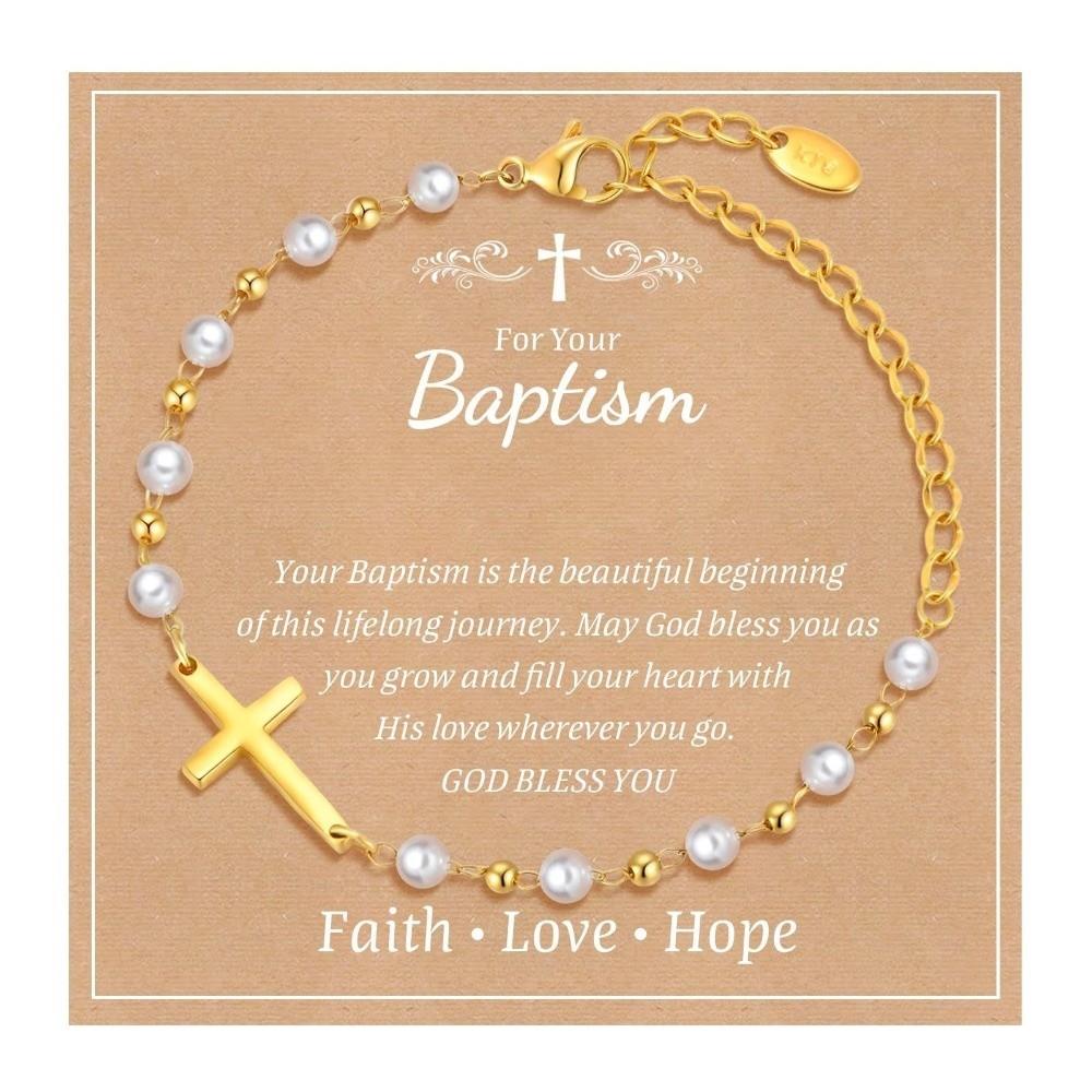 4mm Pearl Pearl Bracelet Adjustable Women's Jewelry New Cross Chain Bracelet Daily Wear