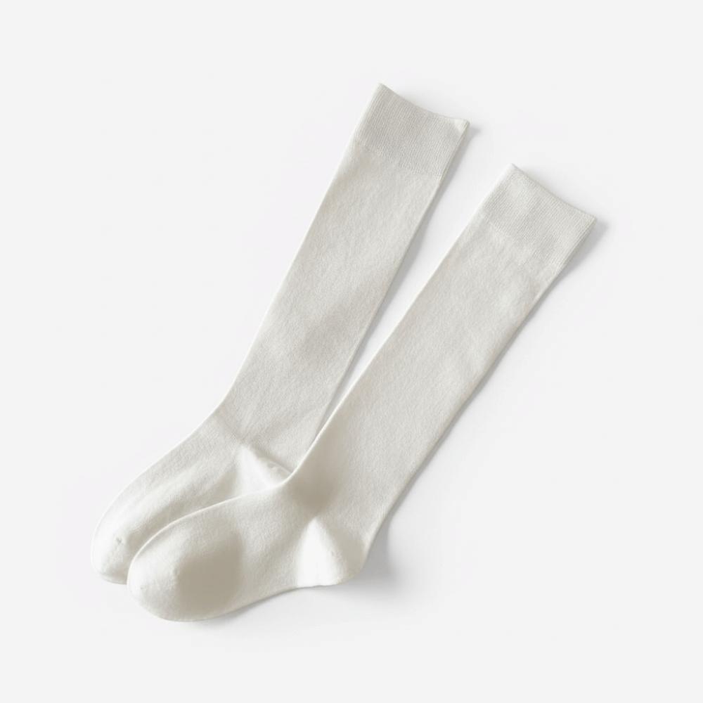 Elastic Knee High Socks Solid Color Japanese Style Socks Breathable Socks Autumn Season