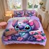 Stitch'S Tropical Adventure Print 3Pcs Bedding Setduvet Cover With 2 Bedropillowcase Home Birthday Gift