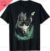 Cat Playing Guitar Rock Star Rock and Roll for Men Women  T-Shirt Print Original Design Gifts T Shirts Camiseta Hombre