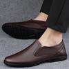 2024 New Walking Loafers High Quality Slip On Office Flats Genuine Leather Men's Business Shoes Wedding Party Male Dress Shoes