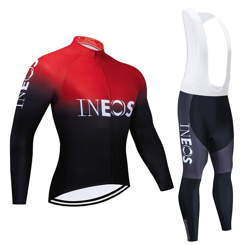 2026 Pro Cycling Jersey Autumn Riding Long Sleeves Men INEOS Cycling Bib Set Bicycle Clothing Spring MBT Breathable Bike Clothes