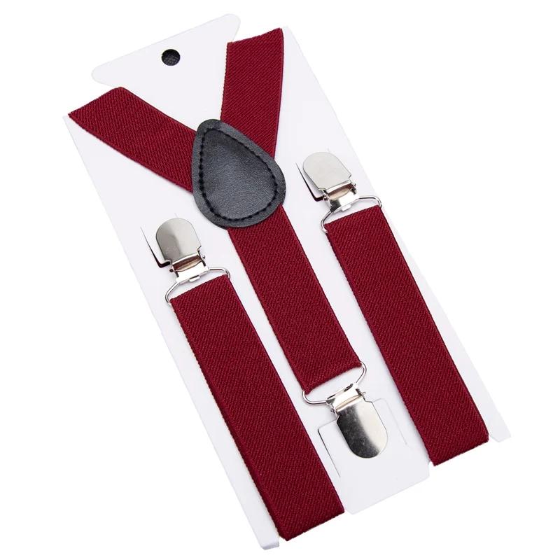 Эластичные детские подтяжки черного цвета, модные детские подтяжки для мальчиков и девочек, регулируемые подтяжки, детские свадебные галстуки, аксессуары