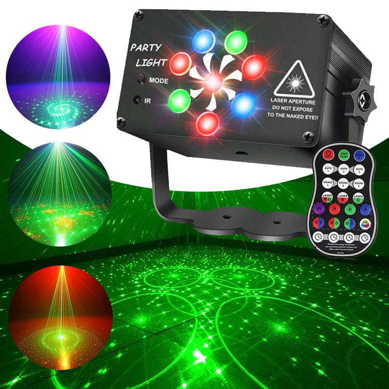 Disco Lights RGB LED Laser Projector Lamp with Strobe Effect For Holiday/Party Decor