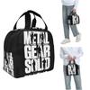 Metal Gear Solid Insulated Lunch Bag for Women Kids Portable Food Boxes Thermal Lunch Box Tote