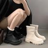 Мода 2025 Зимние Женские Теплые Плюшевые Ботильоны Комфорт Обувь Большого Размера Лаконичные Банкетные Вечерние Короткие Ботильоны Женские