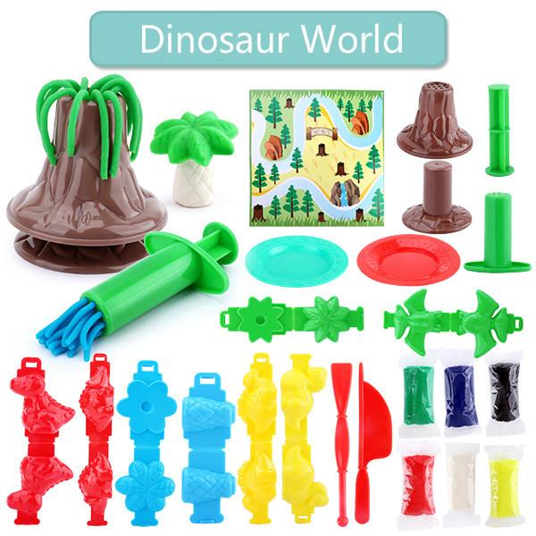 Kids Play Dough Creative 3D Educational Modeling Clay Plasticine Tools Kit DIY Design Play Doh for Girls Boys