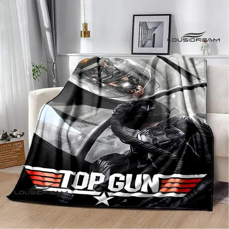 Плед с принтом TOP GUN Фланелевый Теплый плед Пледы для дивана Плед для пикника Домашний Дорожный плед Постельное белье Подарок на день рождения