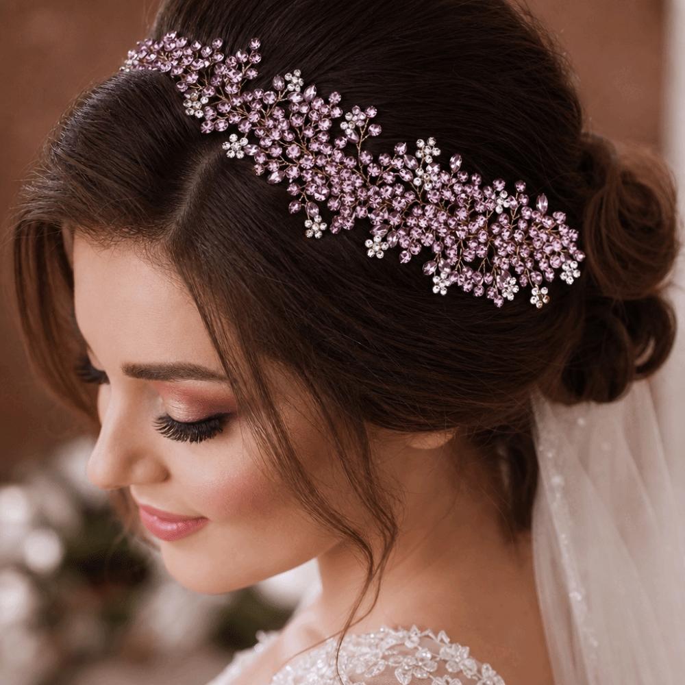 Crystal Encrusted Bridal Headbands Sparkling Hair Accessories Fashion Wedding Tiaras Banquet