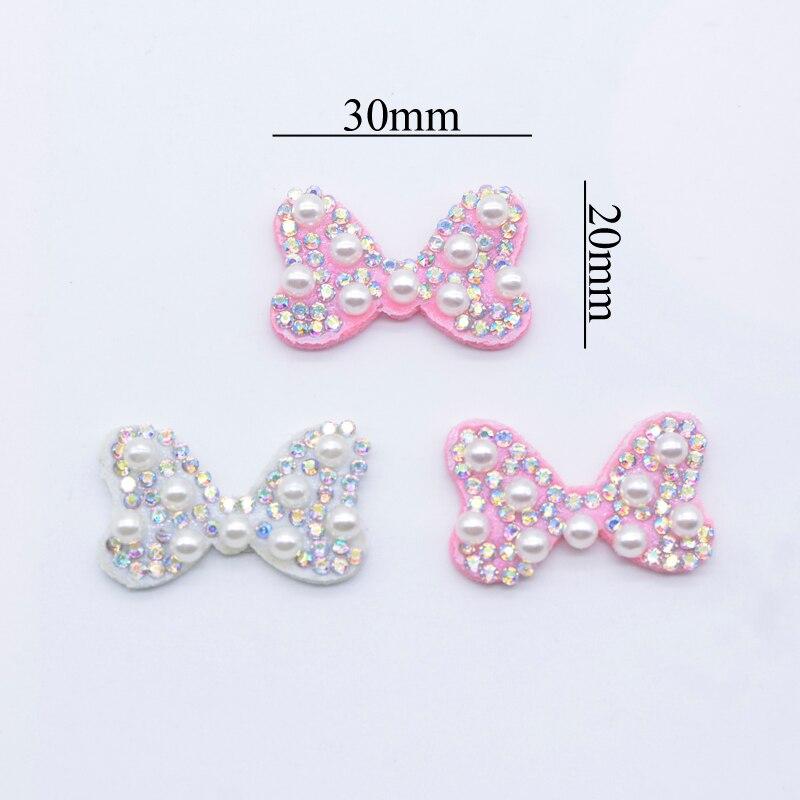 20 шт., новые стразы, мягкие нашивки для галстука-бабочки для скрапбукинга, поделки, декоративные аппликации, орнамент, аксессуары