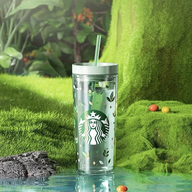 Starbucks Mint Green Glass Straw Tumbler