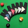 1 шт. Перчатка для бильярда с эластичной застежкой-лентой, регулируемый дизайн, нескользящая, для левой руки, 3 пальца, для бильярда