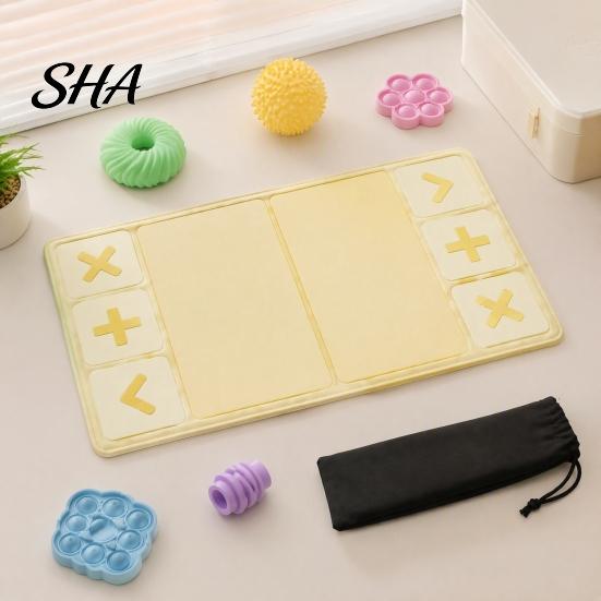 Portable Toy Trading Mat Fidget Board with Storage Bag, 12x24 Inch Tabletop Game Organizer Pad, Playmat Divided Zones for Swap Card Table