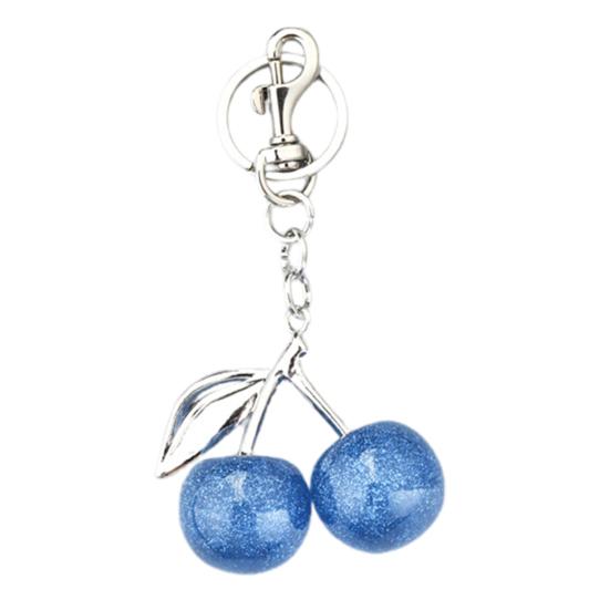 Сверкающий брелок с подвеской в виде вишни, металлическая сумка с вишней, брелок для ключей, подвеска для сумки, сумки, кошелька, ключа