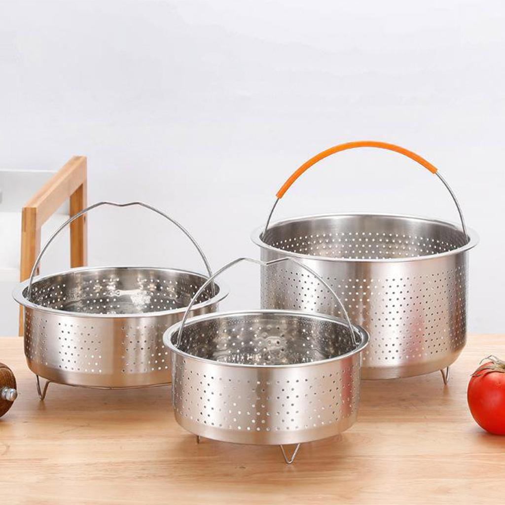 Паровой поддон из нержавеющей стали Корзина для пароварки с ручкой Решетка для пароварки Овощеварка Стойка Enduring