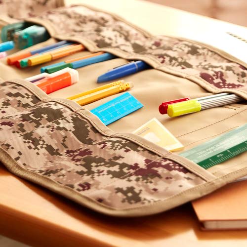 TRUSCO Digital Desert Camouflage Tool Roll, 670x355cm, 22 Pockets, TTR670DM