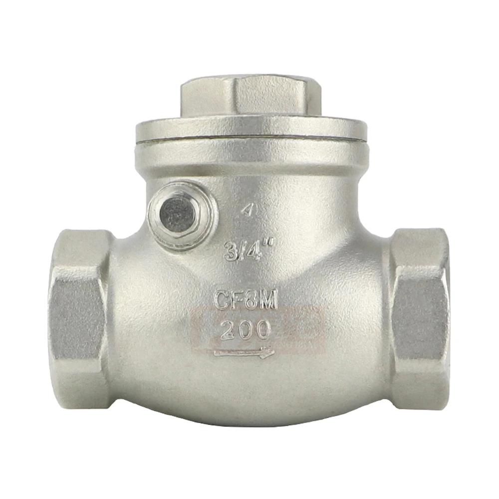 1/2" 3/4" 1" 2" BSPT Female BSPT Female Swing Check Valve 304 Stainless Steel