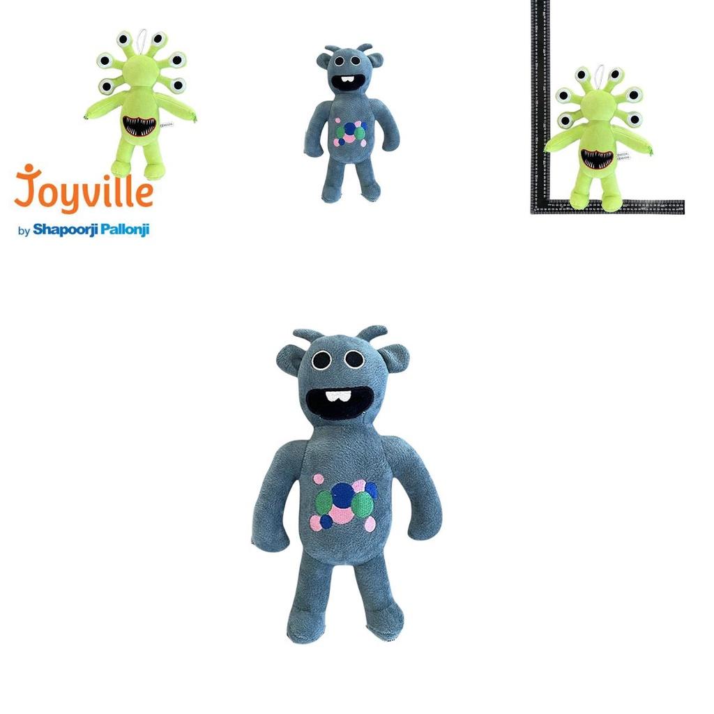 Fun And Colorful Joyville Monster Plush Toy 28cm Blue Two-eyed Monster 119g Soft Short Plush Pp Cotton Filling