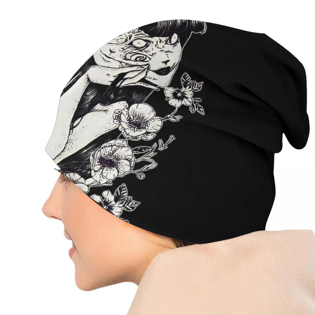 Цветочная шляпа Tomie Junji Ito, вязаная шапка, модная унисекс для взрослых, Япония, ужасы, манга, зимние теплые шапочки с черепами, шапка унисекс