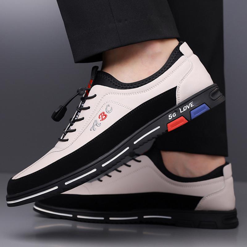 Fashion Men Casual Leather Shoes Fashion Loafers Comfortable Business Male Shoes Spring Autumn Light Plus Size Footwear New Man Sneakers