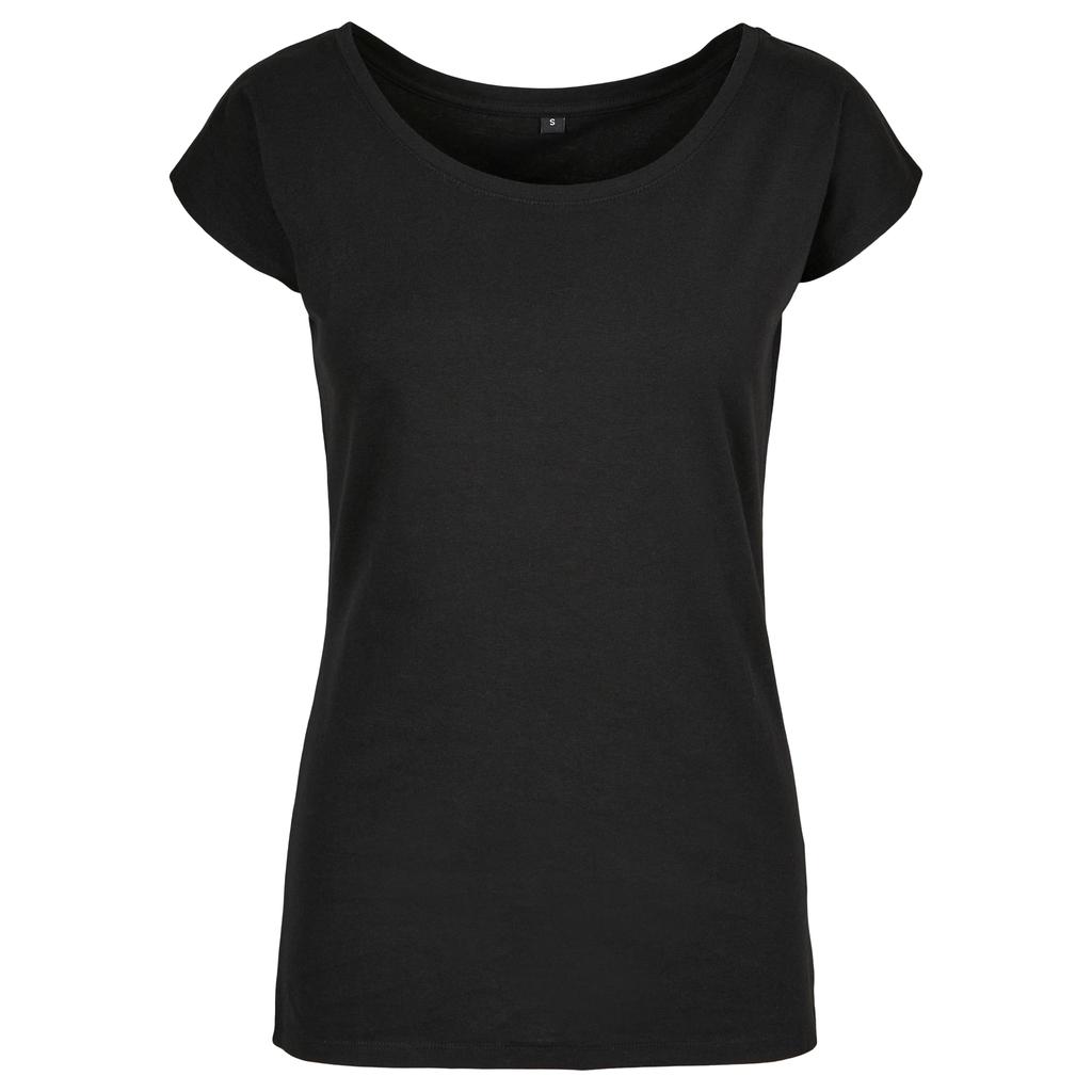Build Your Brand Womens/Ladies Wide Neck T-Shirt
